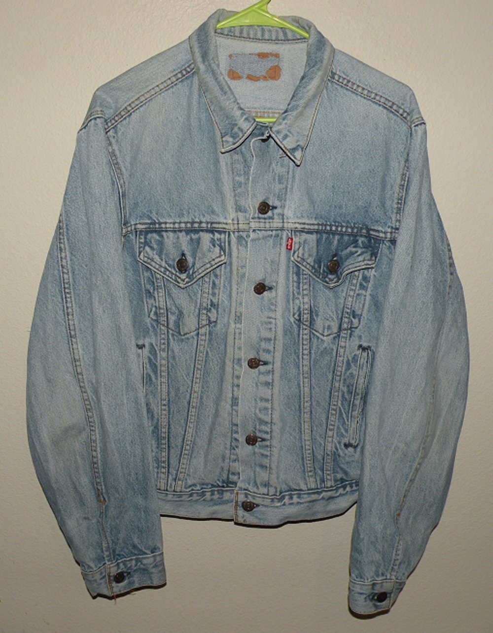 Vintage ‘86 Levi’s Mens Large 42 Denim Trucker Jacket Light Wash Style 70506 USA